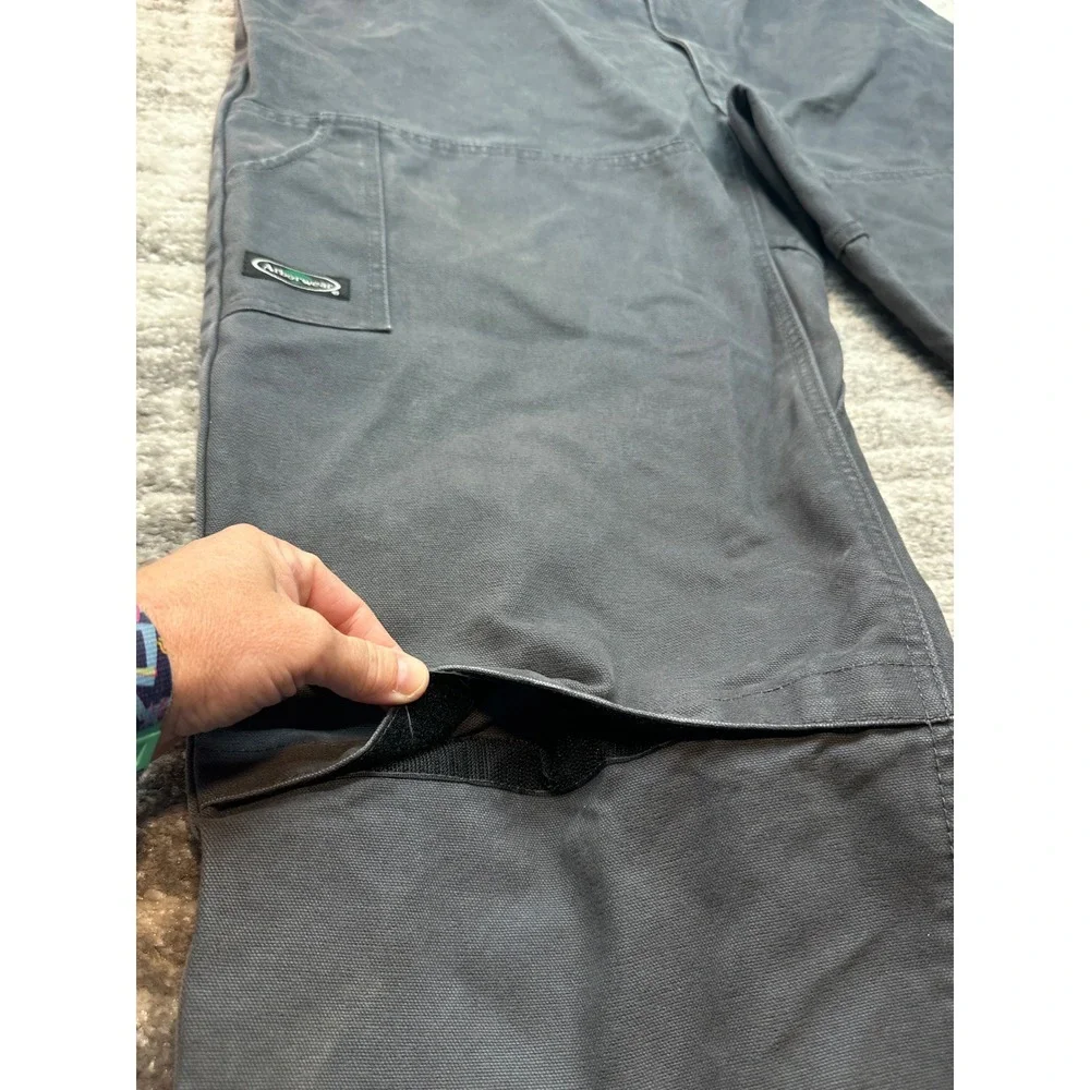 Arborwear Original Tree Climbers Pants Mens 42x30 Gray Canvas Utility Workwear